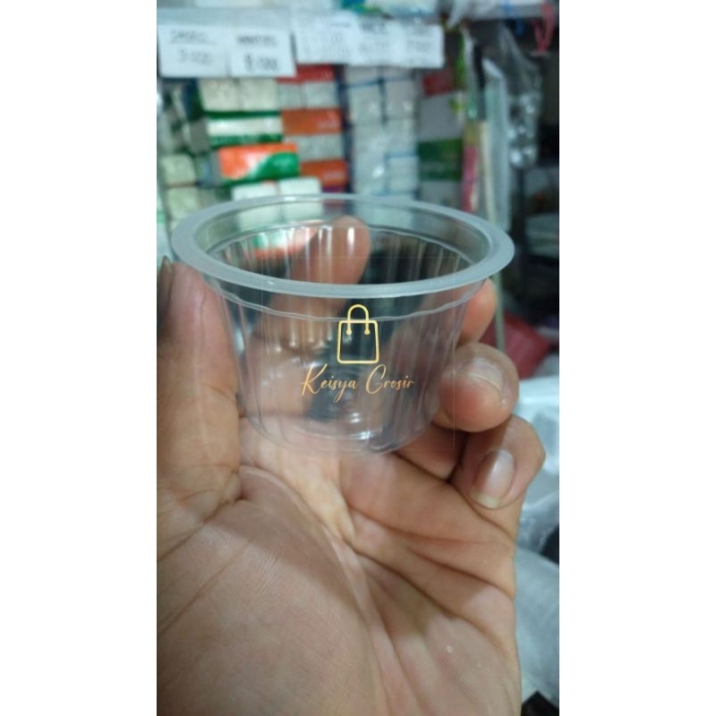 cup ringgik 120 ml cup puding gelombang + tutup