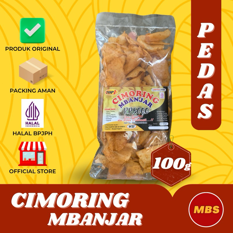 

CIMORING MBANJAR PEDAS ASIN GURIH RENYAH 100g - MUBAROK SNACK