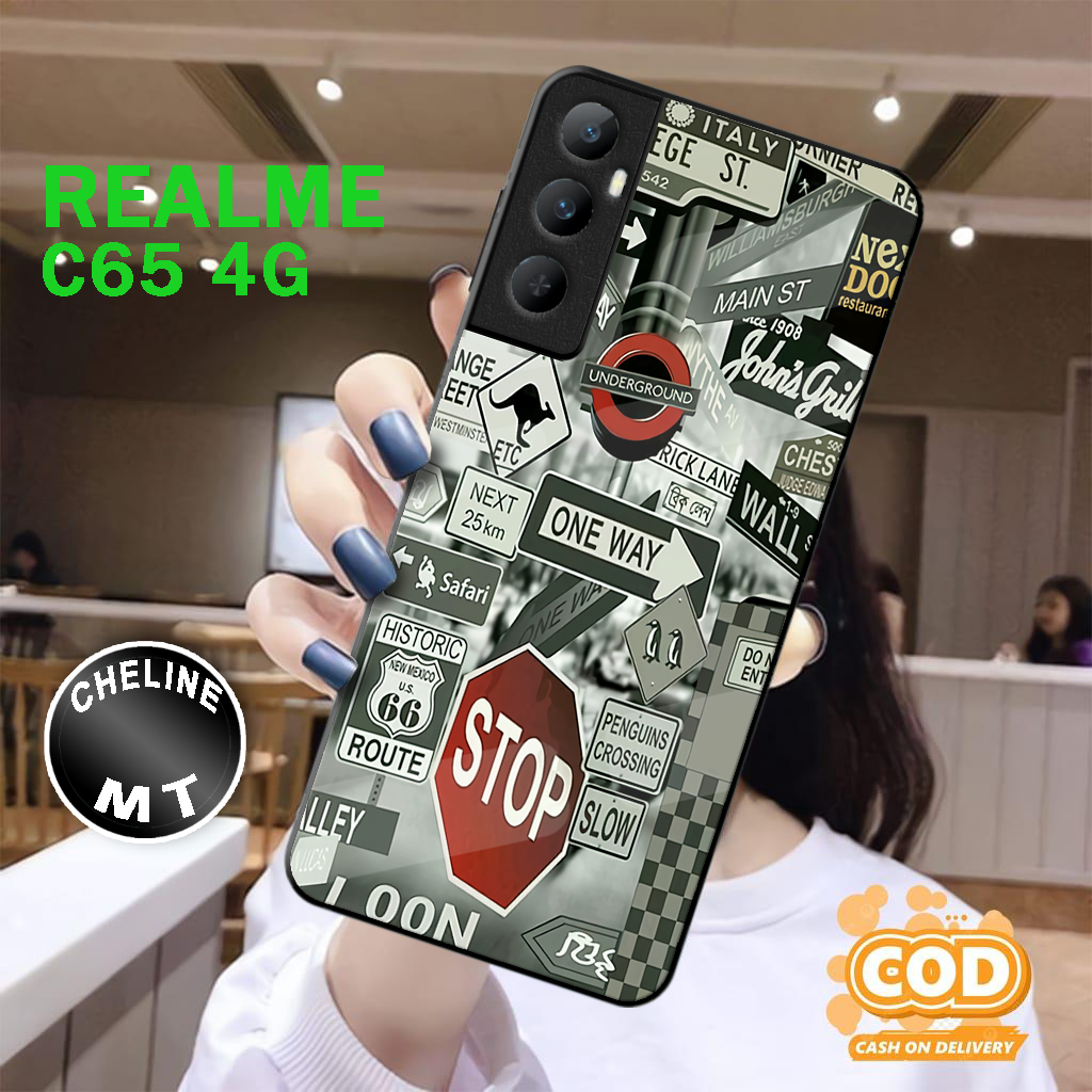 ( RF 11 ) Case Sofcase Glossy Kilau Untuk Realme C65 4G 2024 Motif Logo Iphone Bulet Bulet l Case Ce