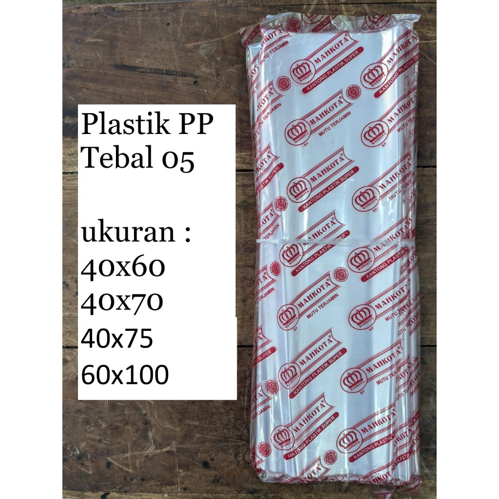 Plastik PP Tebal 05 ukuran 40x60 40x70 40x75 60x100