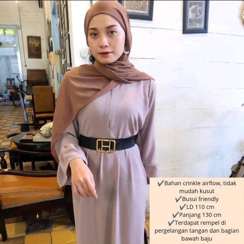 KIRRA DRESS / GAMIS CRINKLE / RAYA LEBARAN / DRESS BUSUI / GAMIS BUSUI