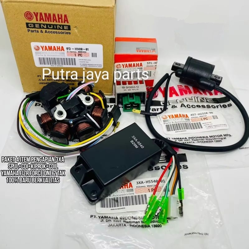 PAKET 4ITEM SPULL 3XA COIL-CDI-KIPROK YAMAHA FIZR FORCE 2TAK ORI YGP