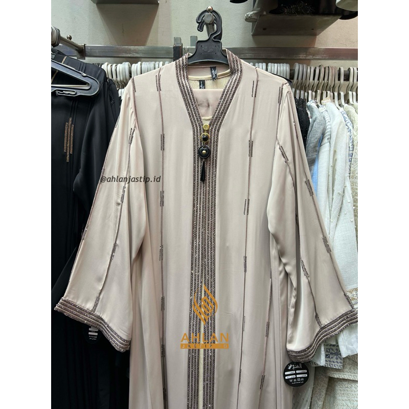 ABAYA MESIR EL-FATAH INNER OUTER || ABAYA MANIK CREAM PREMIUM || ABAYA IMPOR MESIR ORIGINAL