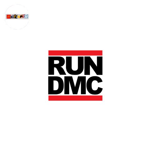 

sticker band RUN DMC logo stiker hiphop