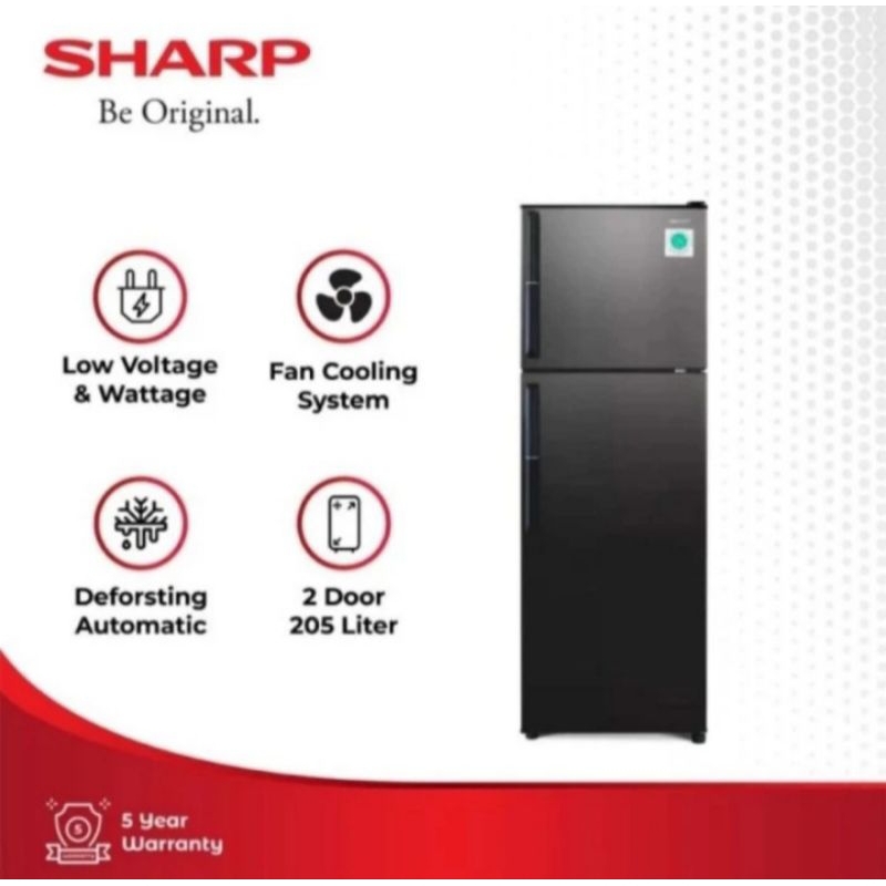 Kulkas Sharp SJ-316MN-HS | Lemari es 2 pintu SJ316MN SJ316 MN 256L