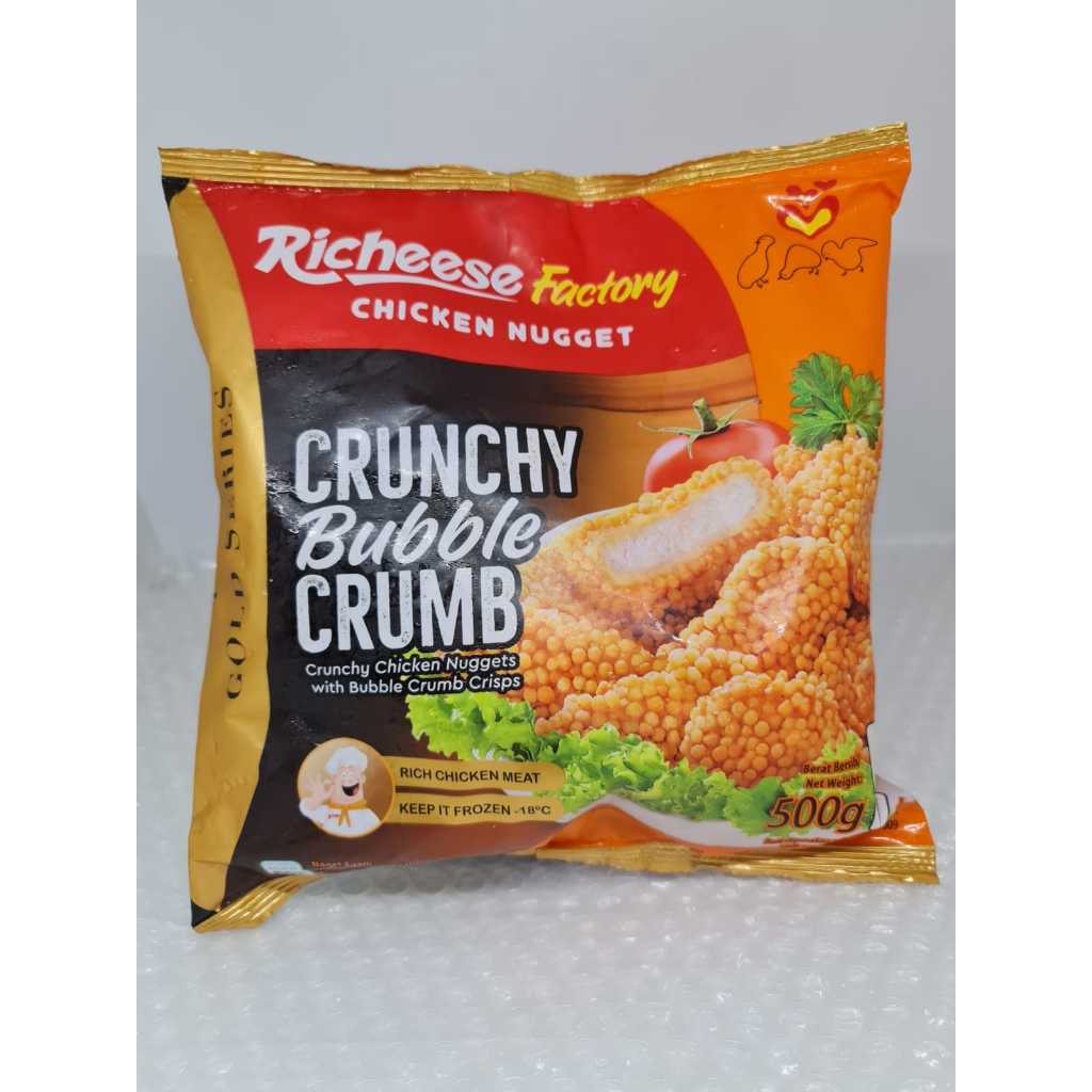 

RECHEESE FACTORY CHRUNCHY BUBLE CRUMB CHICKEN NUGGET 500g