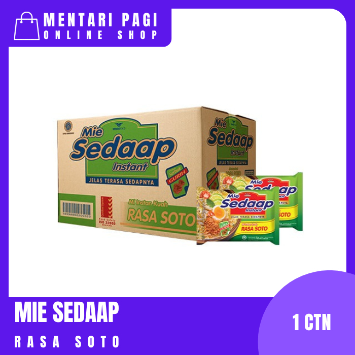 

Sedaap Mie Instan Soto 75 gr (Isi 40 pcs)