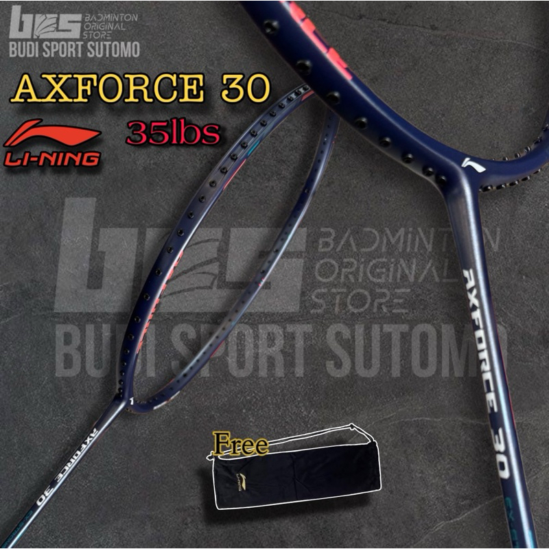 RAKET BADMINTON LINING AXFORCE 30 ORIGINAL 35 Lbs FREE PASANG