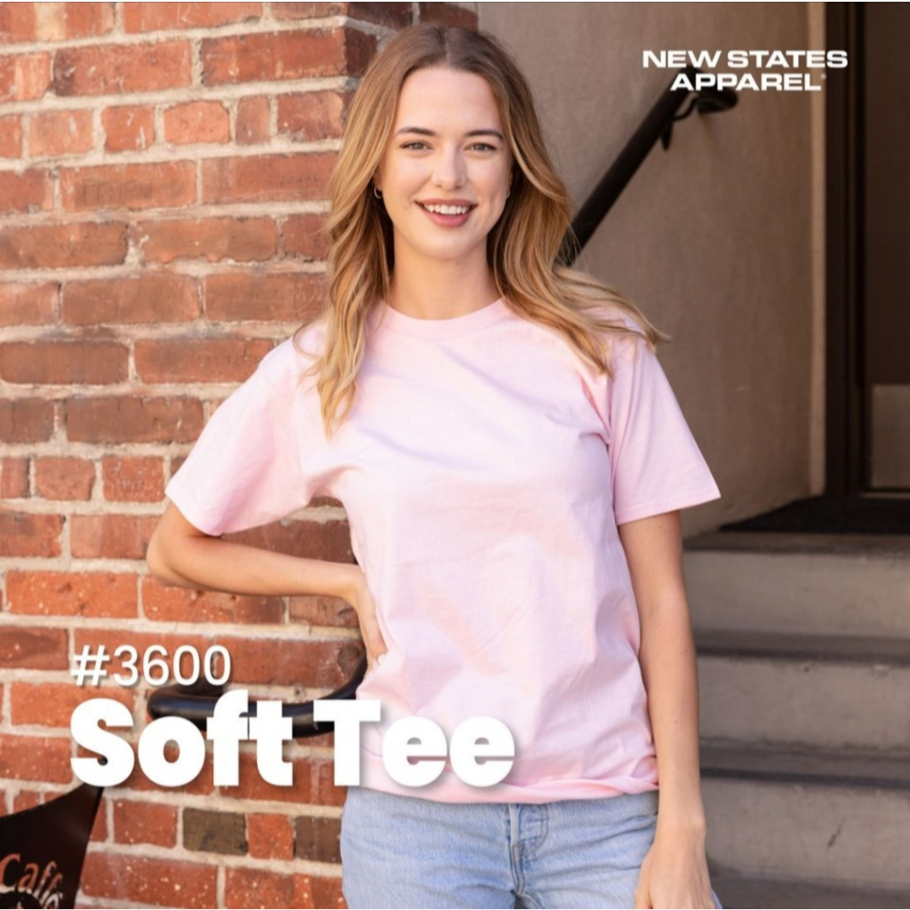 Kaos Polos Lengan Pendek ORIGINAL New State Apparel (NSA) Soft Tee 3600 / Cotton Combed 30s