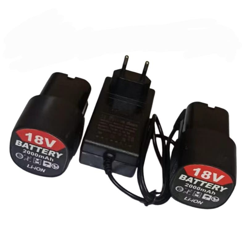 BATERAI MESIN BOR CORDLESS 18V+CHARGER JLD MAILTHANK BATRE 18V  LI-ION LAXTON DAGMARA