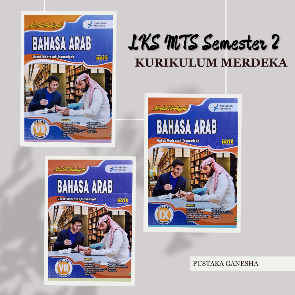 Buku LKS SMP Mts Kelas 7-8-9 Semester 2 Genap Bahasa Arab Fiqih Akidah Akhlak SKI Qurdits