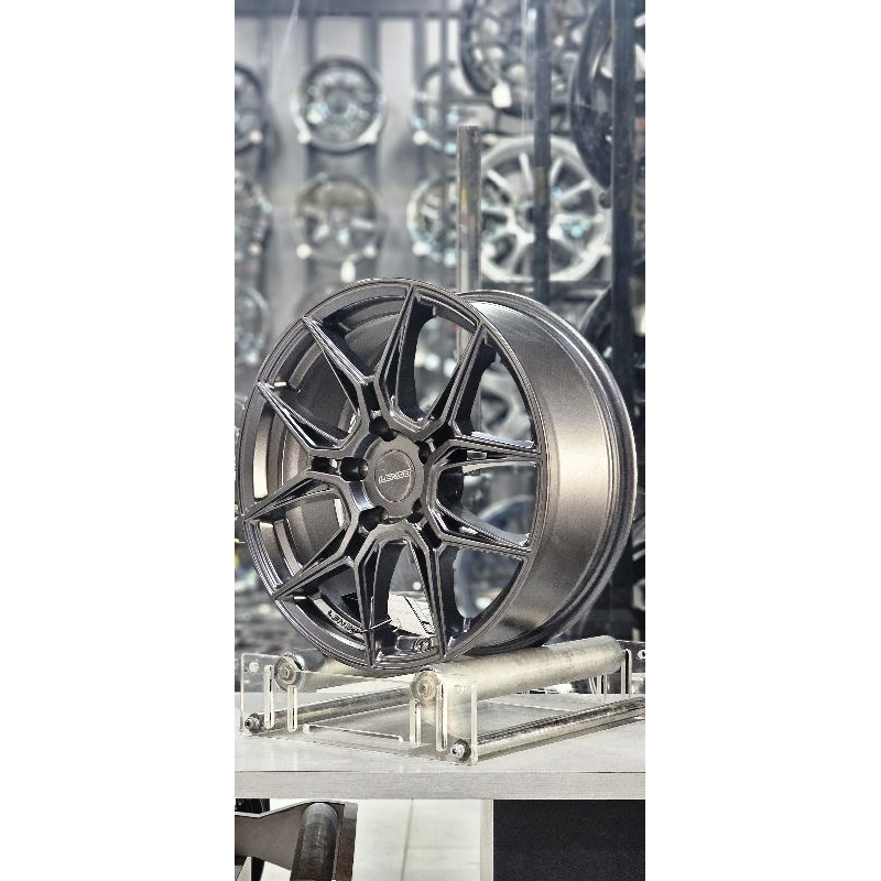 velg lenso ori thailand ring 17 warna gray anthrasite pcd 5x114.3 lebar 7.0 et 35 kondisi baru