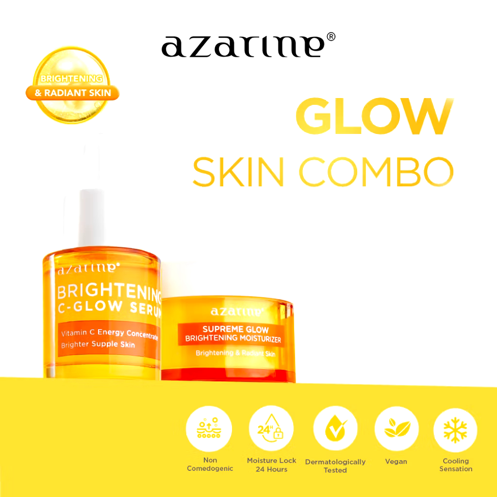 Azarine Glow Skin Combo (2 pcs) Paket Skincare Mencerahkan