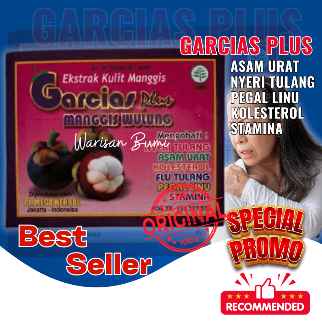 

Garcias Sari Kulit Manggis Serbuk Isi 20 Saset Original Ampuh Asam Urat Pegal Linu Nyeri Tulang Kolestrol