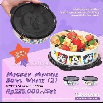 Tupperware Mickey Minnie Bowl White (2)