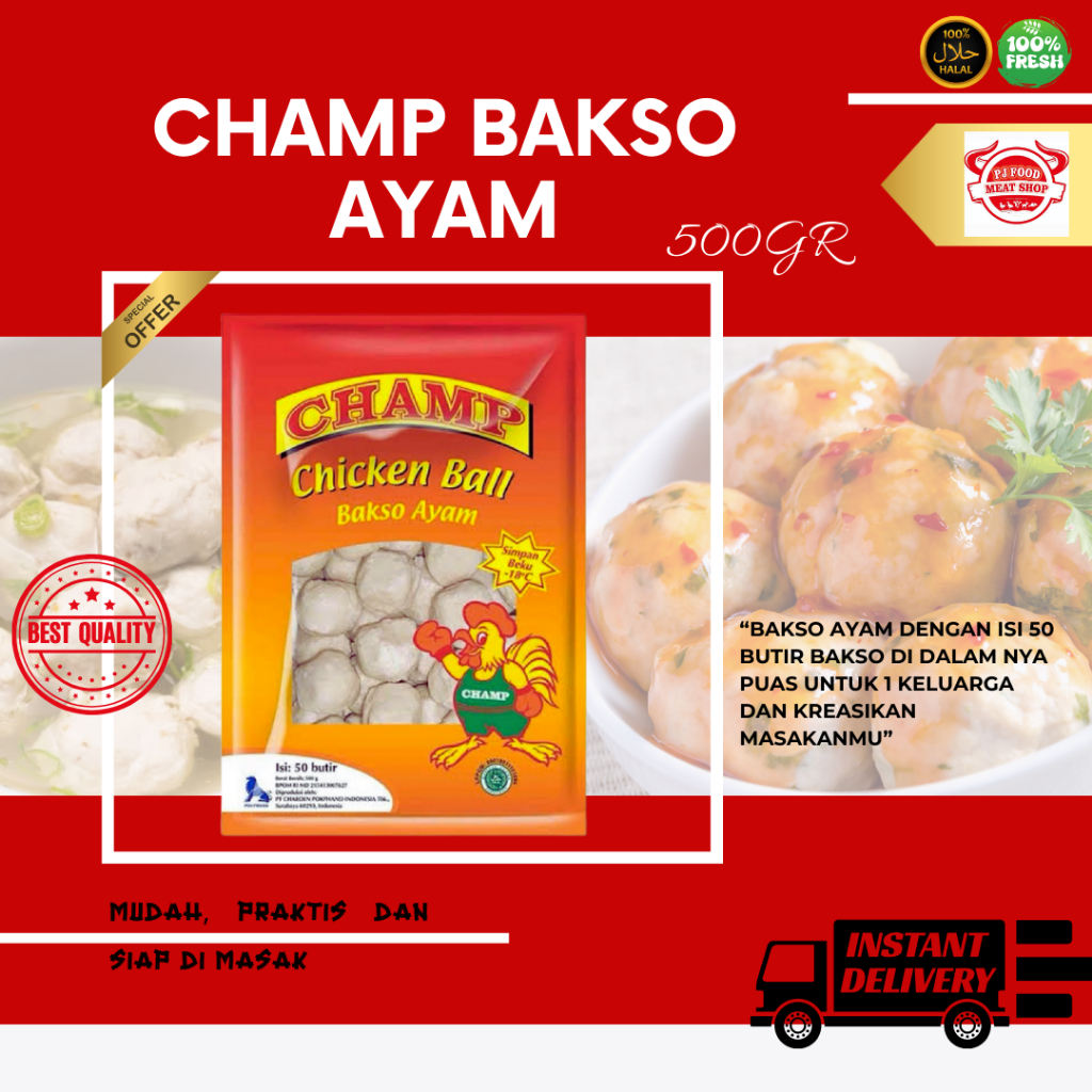 

champ chicken ball 500gr