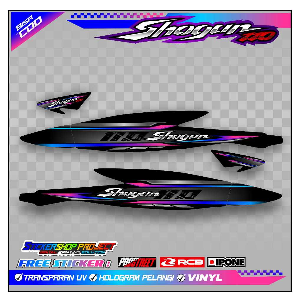 STRIPING VARIASI SUZUKI SHOGUN 110 R / STICKER LIST VARIASI MOTOR SUZUKI SHOGUN 110 R