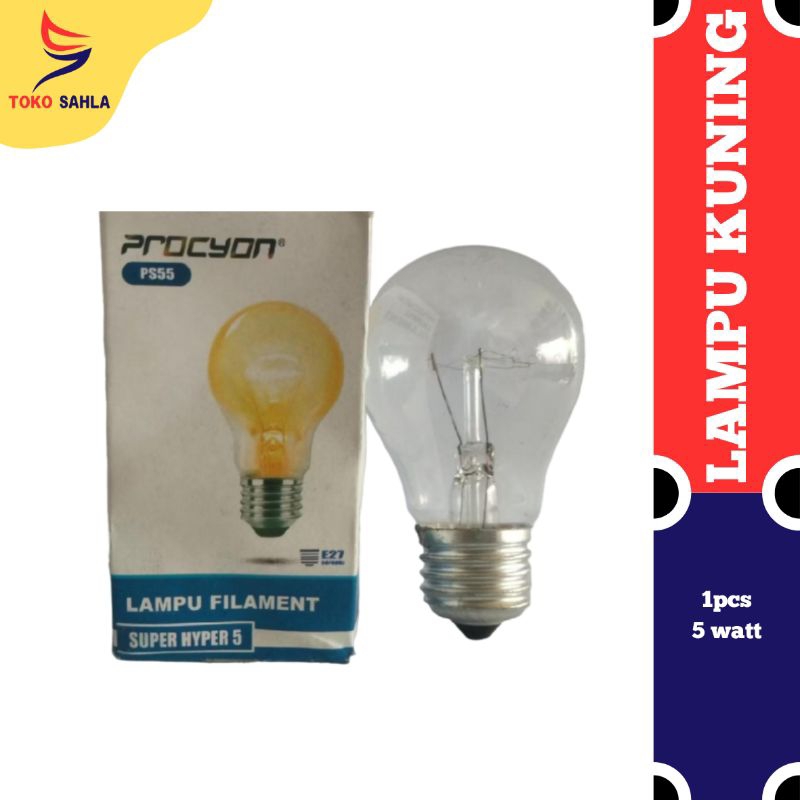 Lampu pijar kuning 5 Watt murah berkualitas