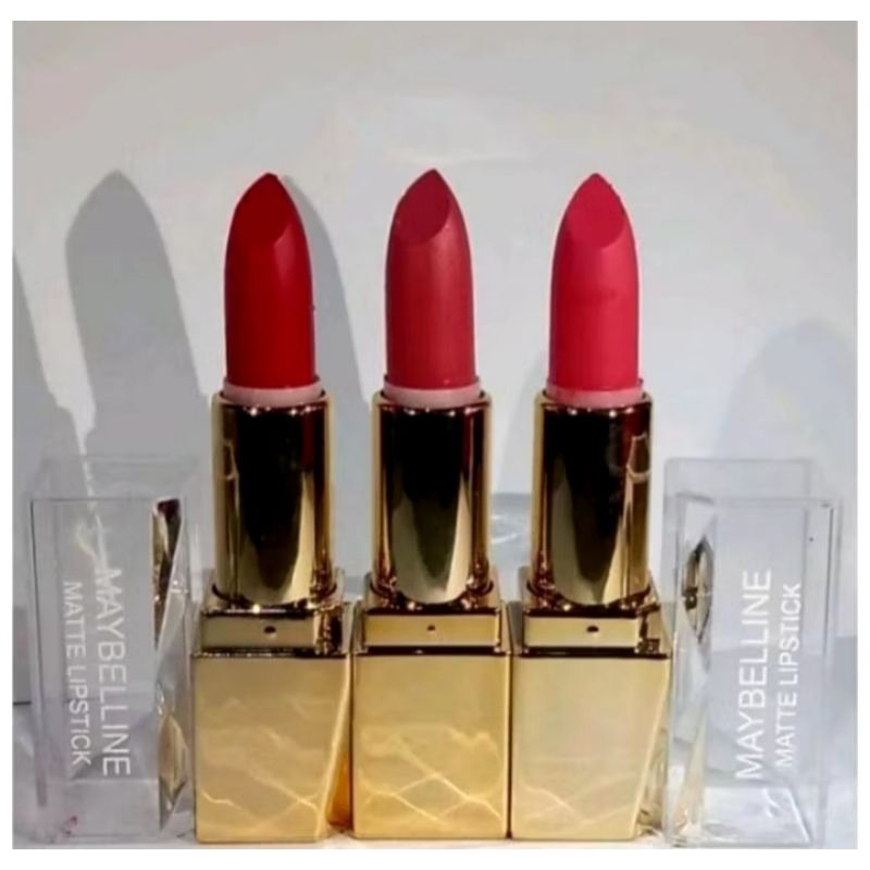 PROMO paket Hemat Lipstik Maybelline/Revlon 3 Pcs Random Matte Terbaru Tahan Lama