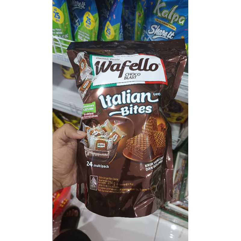 

Wafello Italian Bites Butter Caramel Krim Wafer Wafello Bites isi 24pack