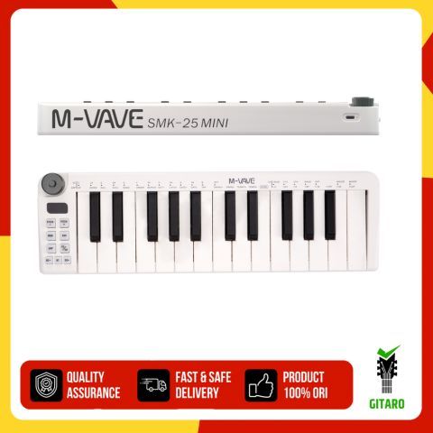 M-Vave SMK-25 Mini MIDI Keyboard 25 Velocity-sensitive Keys Support Wireless Original MVave SMK25 Mi