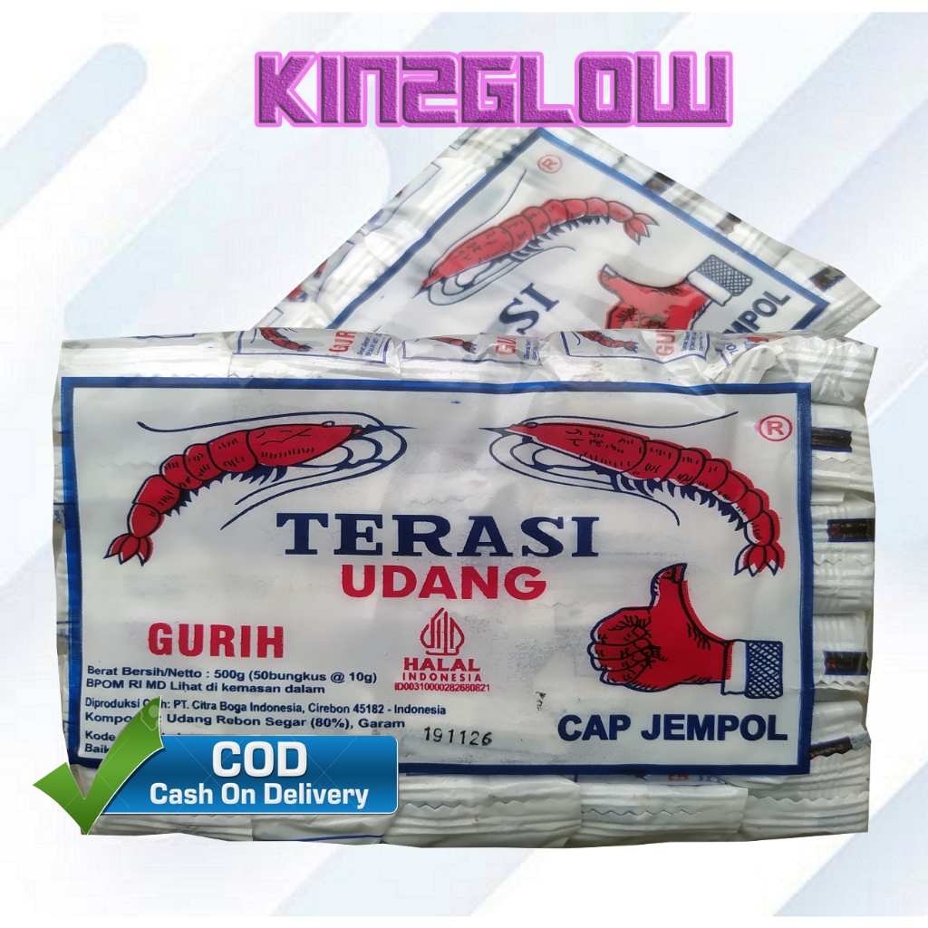 

Terasi Udang Cap Jempol Khas Cirebon 50 pcs