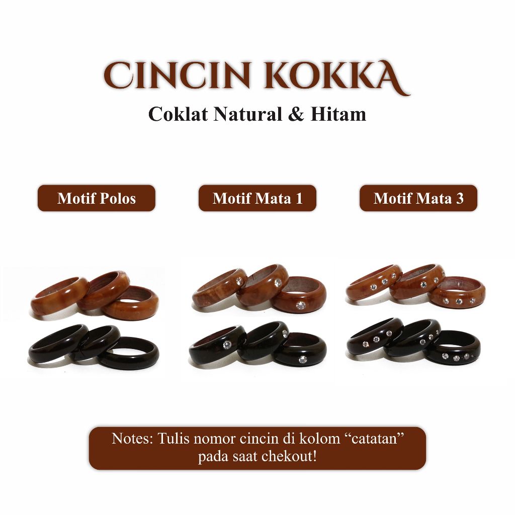 CINCIN KOKKA ORIGINAL / CINCIN KAYU KAUKAH ASLI