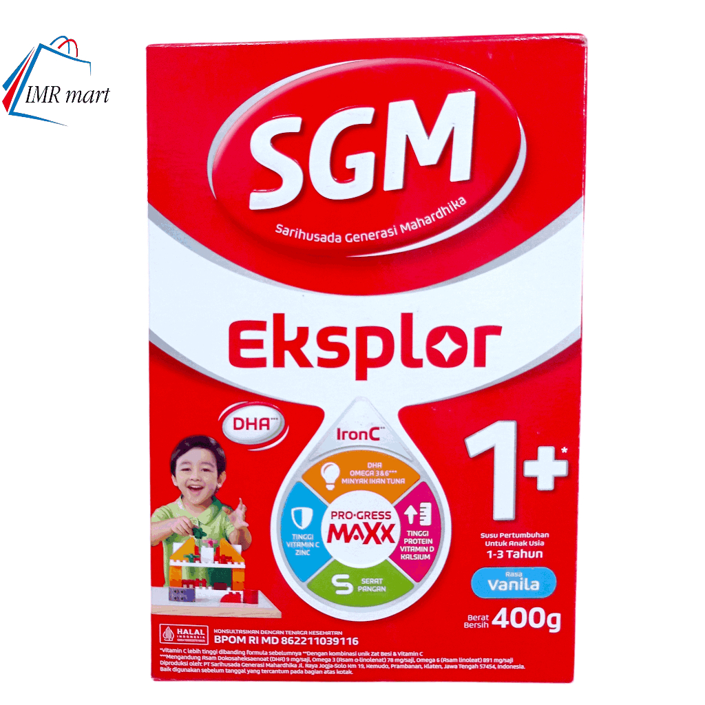 SGM Eksplor 1Tahun + Rasa Vanila Berat 400 Gram Susu Bayi Susu Anak SGM