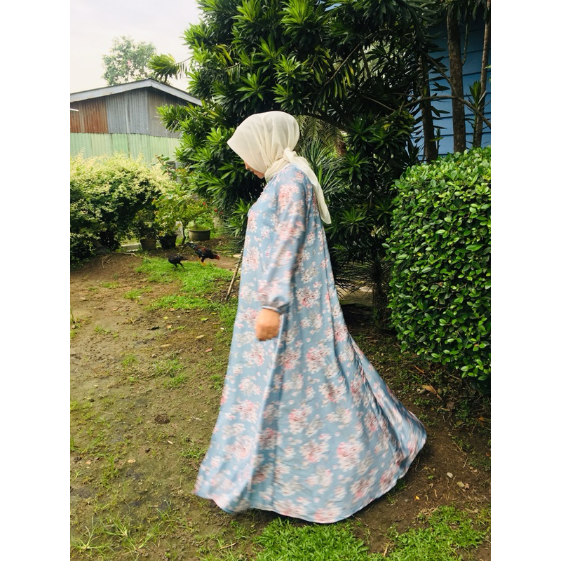 GAMIS ABAYA MAXMARA MOTIF PREMIUM kombi Roberto polos (Iner)