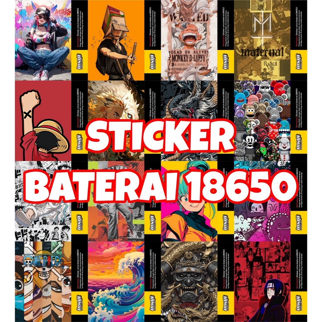 

Custom Stiker Baterai 18650