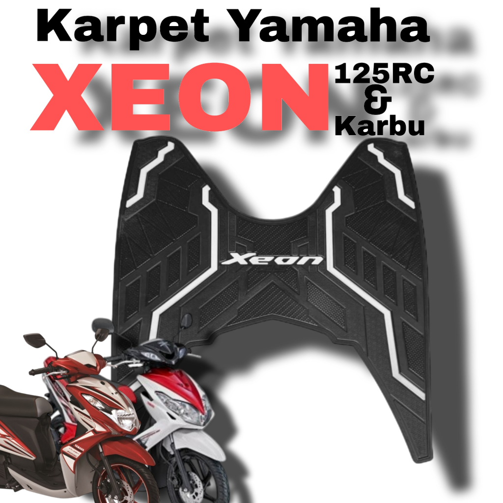 Aksesoris Motor Xeon Rc Bahan Karet Karpet Xeon 125 Variasi Motor Yamaha Xeon Karbu Pijakan Kaki Xeo