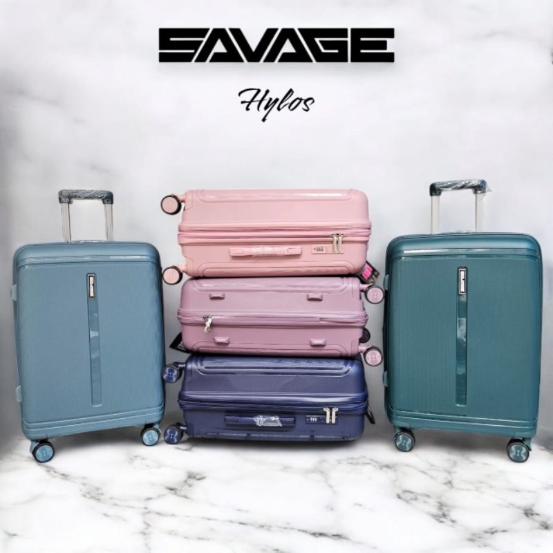 SAVAGE HYLOS Koper 20 Inch - 24 Inch Kabin Bagasi Pesawat Anti Pecah Hancur Berkualitas Polypropelyn