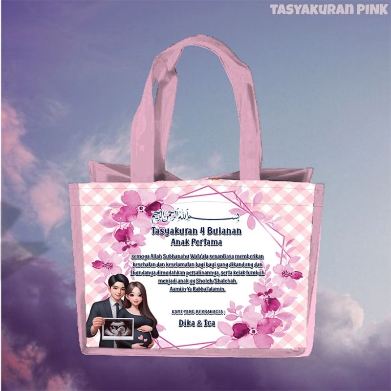 

Tas Souvenir CUSTOM Tas Goodie Bag Tasyakuran 4 Bulanan / 7 Bulanan /