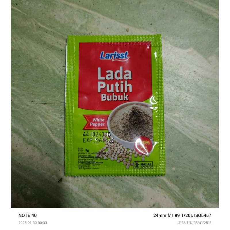 

LARISST ~ LADA PUTIH BUBUK 3gr