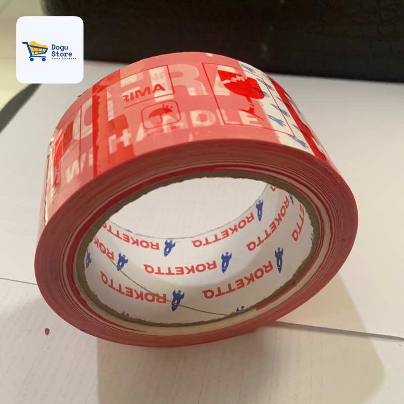 

Lakban Fragile Merah ROKKETQ 90 yard