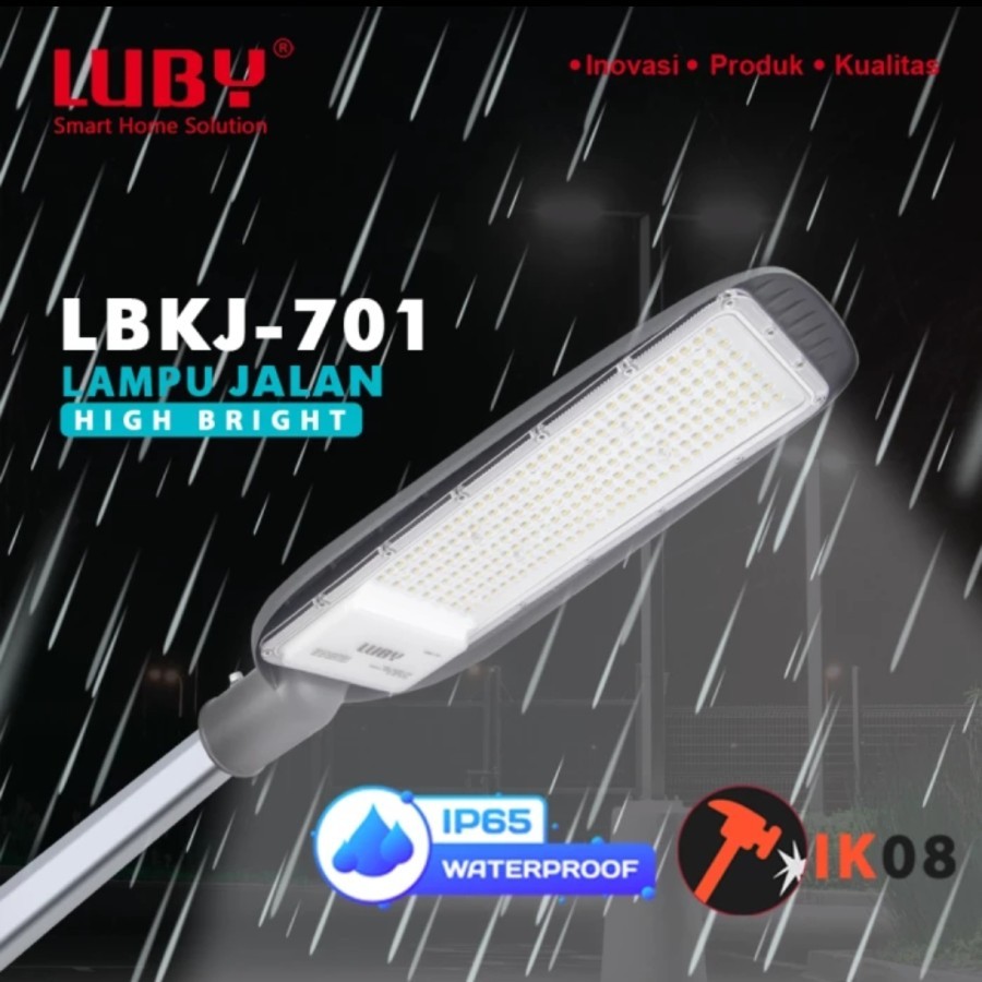 LUBY LAMPU JALAN PJU 50W 50 WATT CAHAYA PUTIH 6500K STREET LIGHT SNI