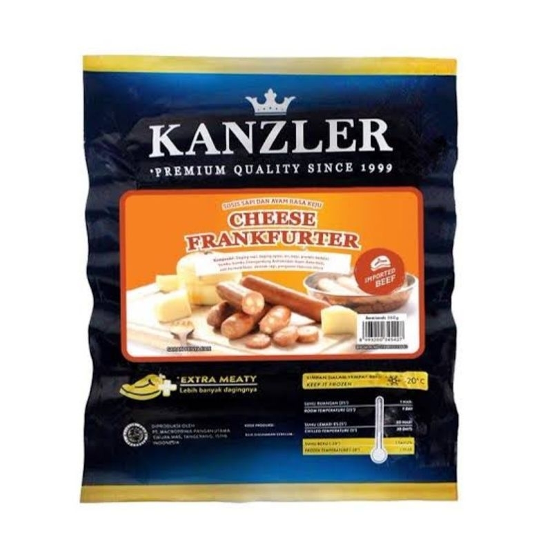 

Kanzler Cheese Frankfurter 360gr / Kanzler Sosis Keju Premium