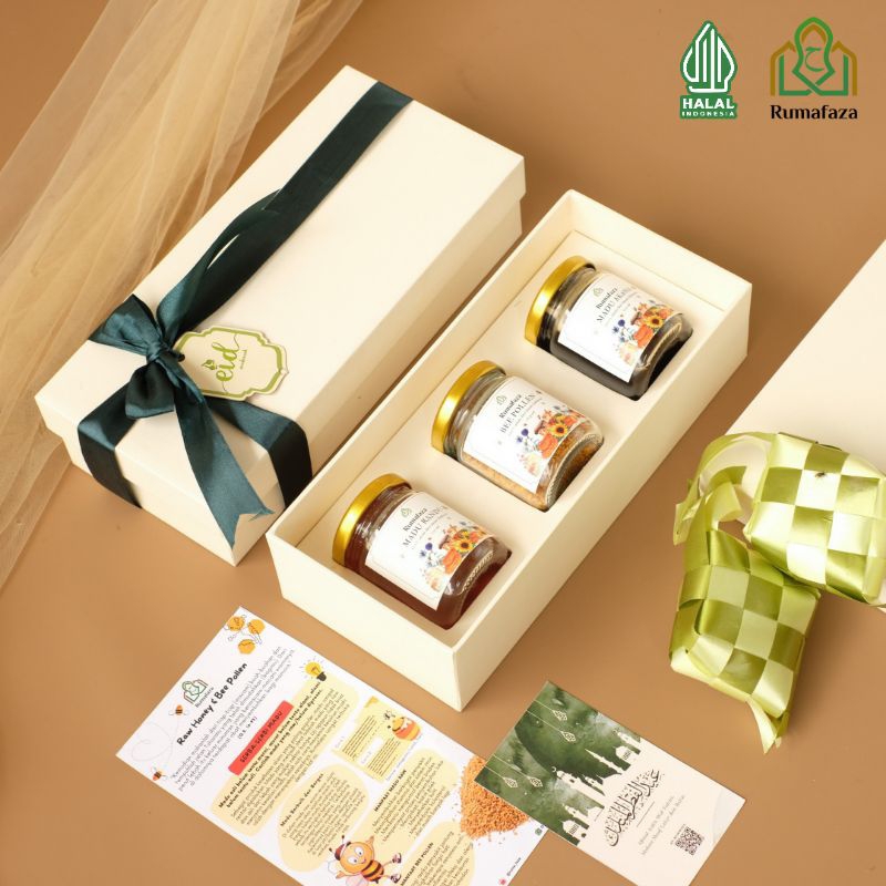

Healthy Set Hampers (2 Jar Madu dan 1 Jar Bee Pollen) - Gift Set/Kado Nikah, Hari Besar, Ulang Tahun, Ramadhan, Imlek (CNY), Promil, Lahiran, Hari Raya, Wisuda, Isoman