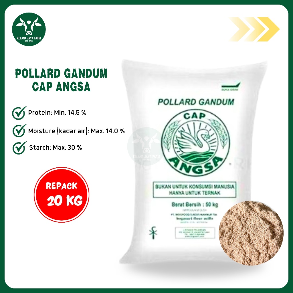 Pollard Gandum Cap Angsa 20 Kg