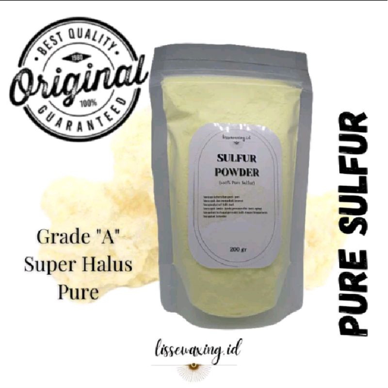 

Sulfur Murni 99.99% Grade A Super Halus/ Sulfur Belerang 200 gram