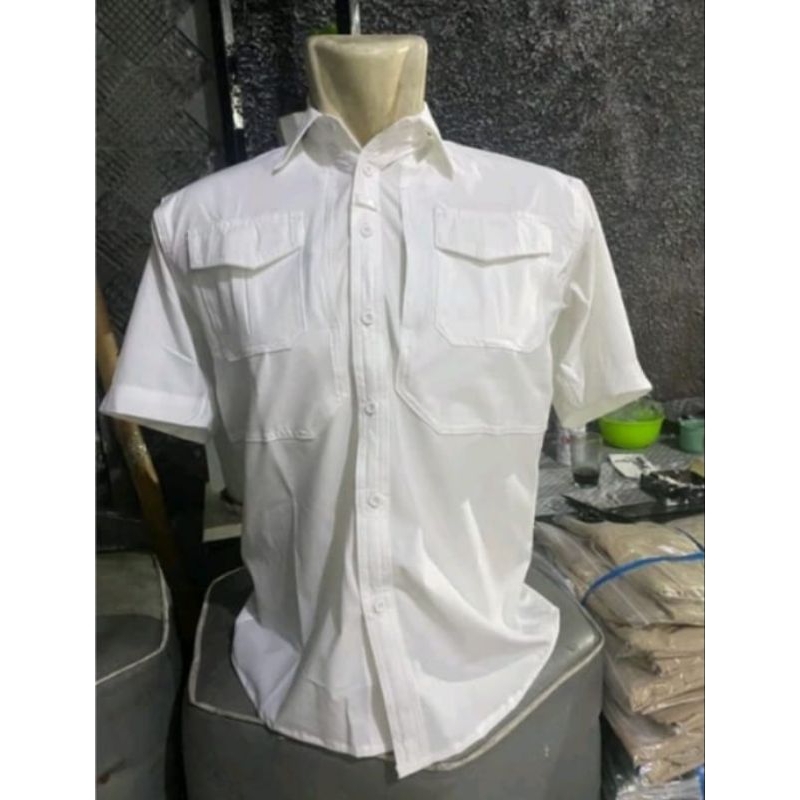 kameja paspampres lengan pendek