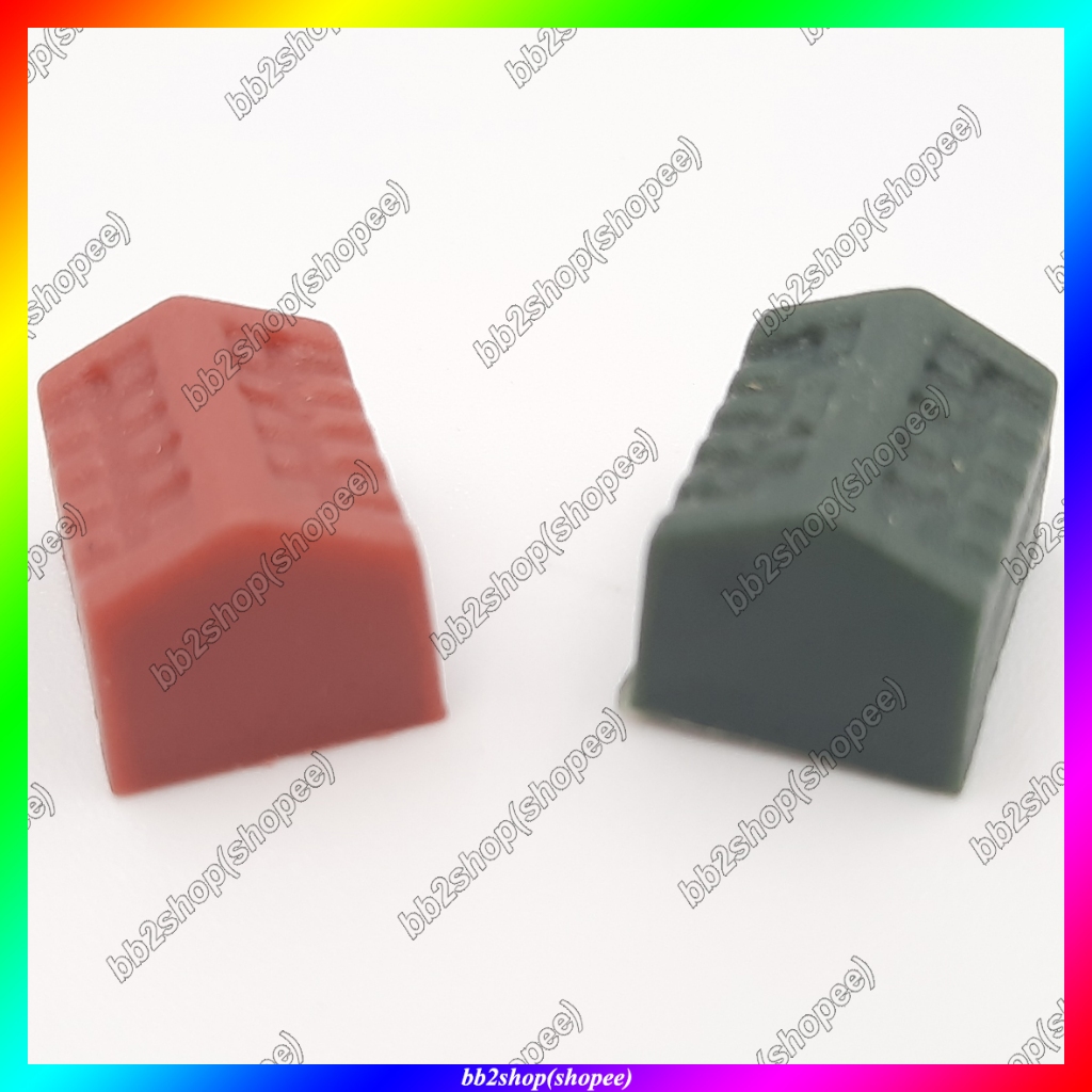 Pion Bentuk Rumah Rumahan Plastik Mini Kecil Bidak Piyon House Peon Cone Pawn Piece Monopoli