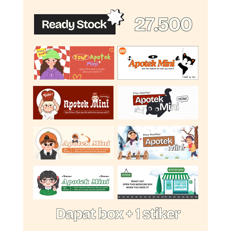 Tinytiani | Apotek Mini | Medical Kit | Hampers | Emergency Box | Kado Pacar - BACA DESKRIPSI