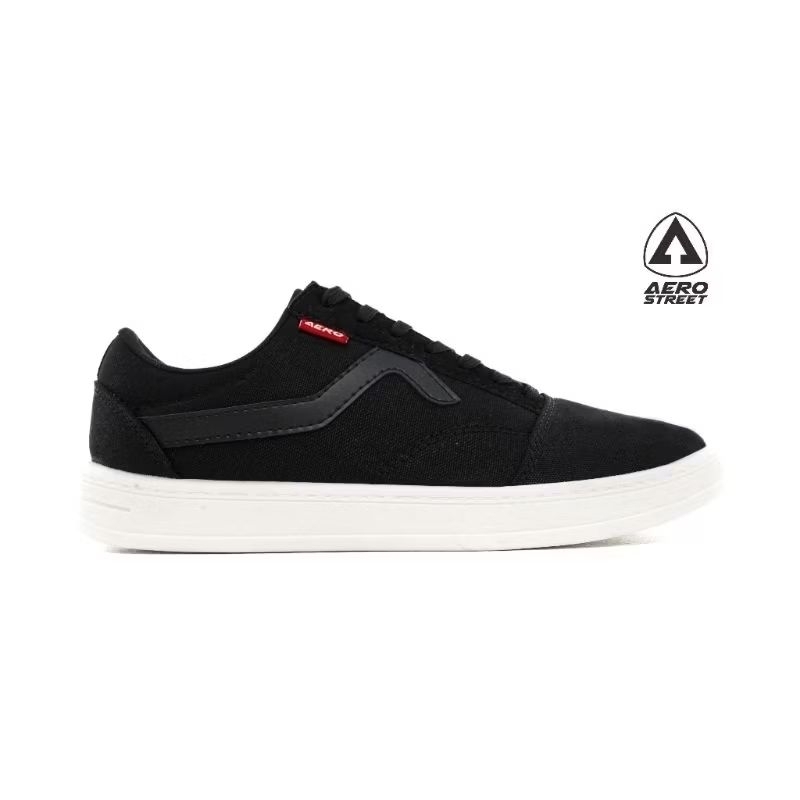 Aerostreet 37-44 Massive Low 2.0 Hitam Hitam - Sepatu Sneakers Casual