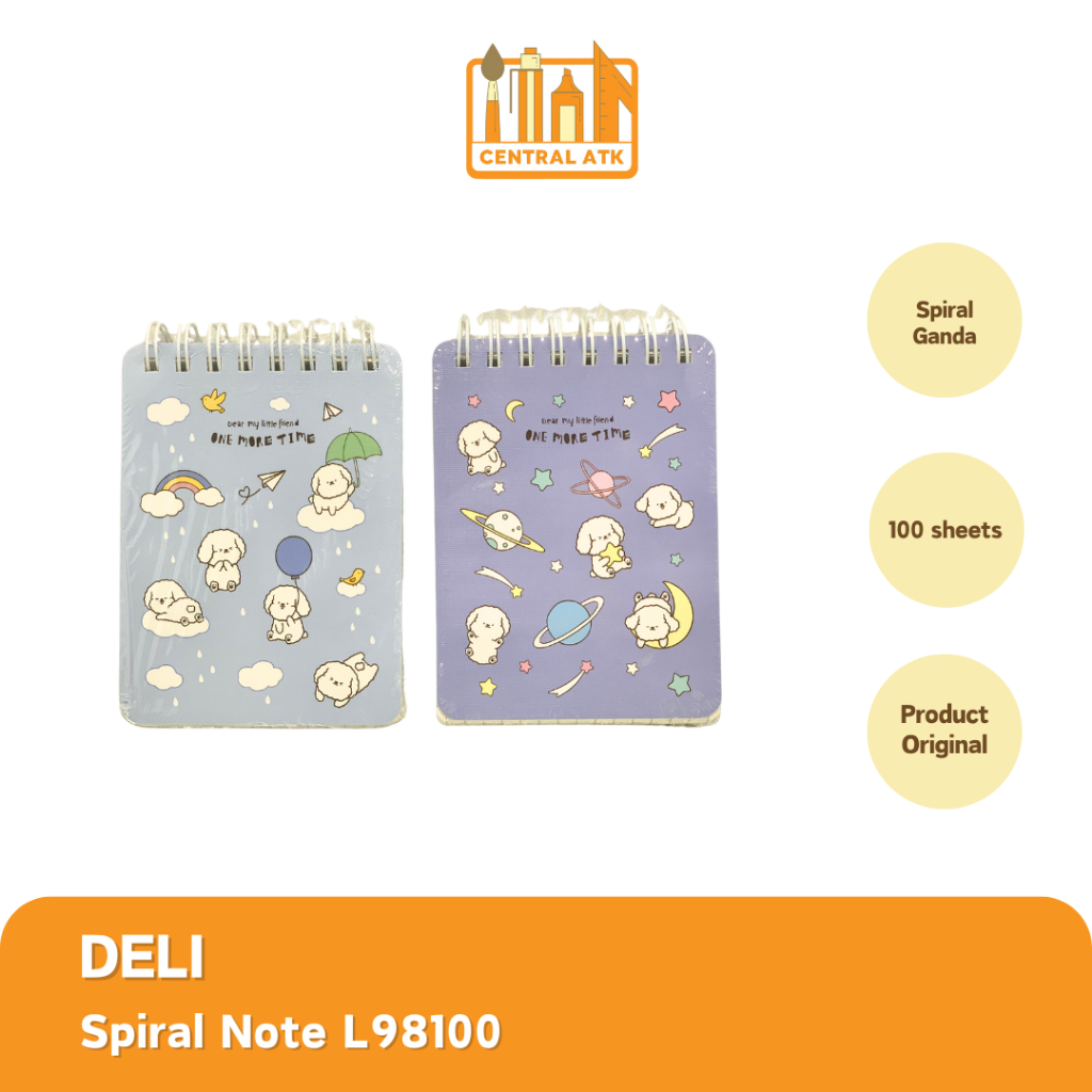 

DELI RING BOOK BUKU TULIS BUKU CATATAN SPIRAL MINI POCKET A7 L98100