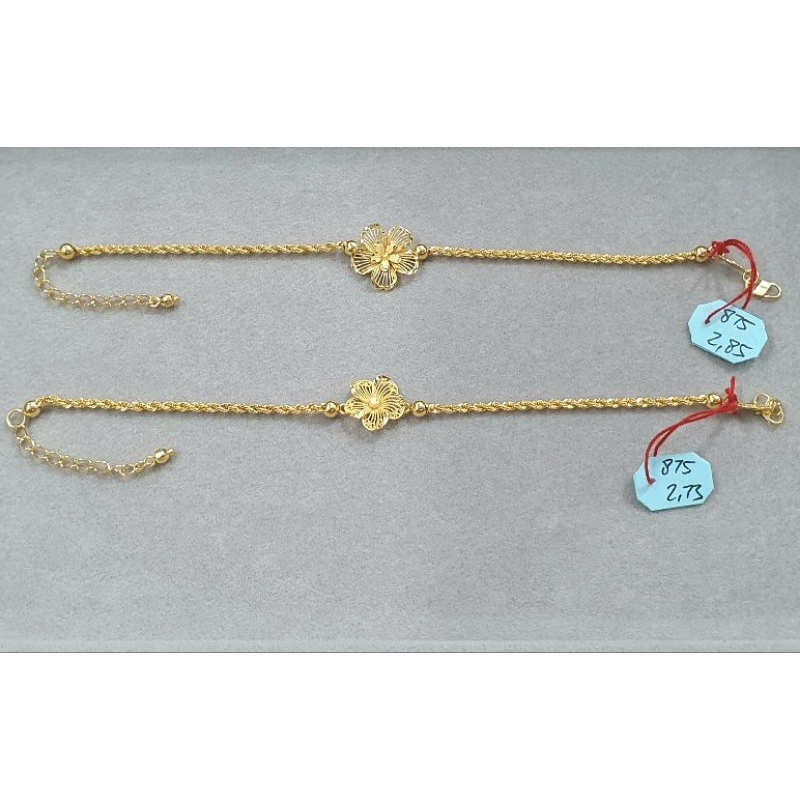 gelang korea lilit emas asli kadar 875 20K