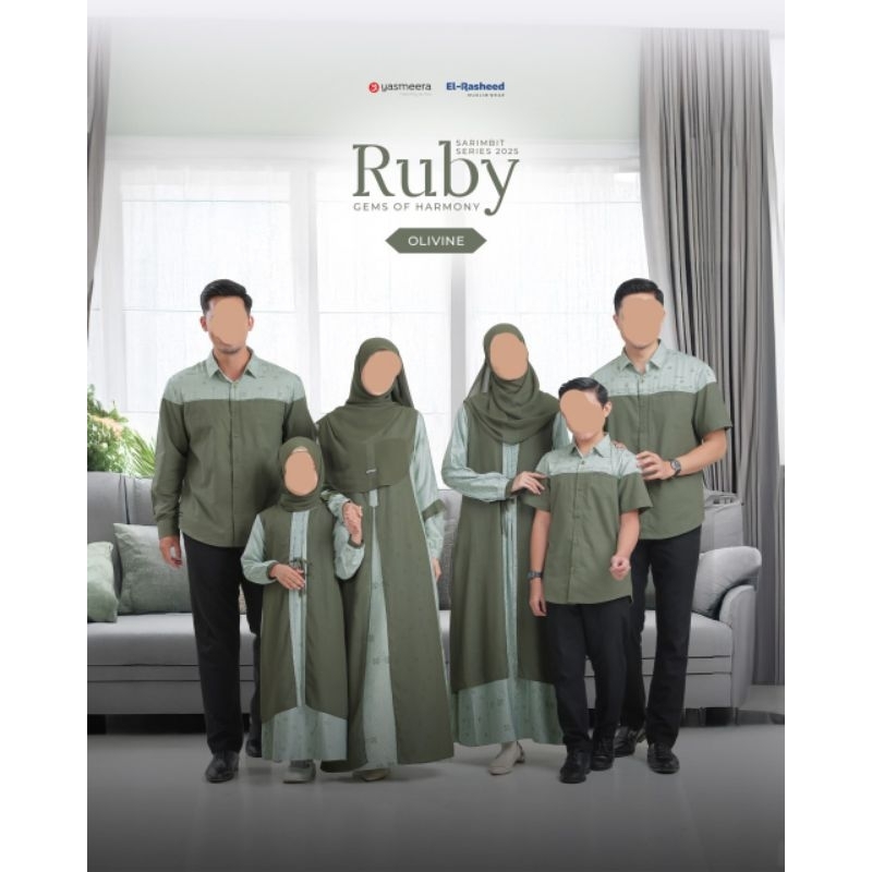 Yasmeera - Ruby | Olivine | Sarimbit 2025 | Baju Keluarga Lebaran Couple Idul Fitri Idul Adha
