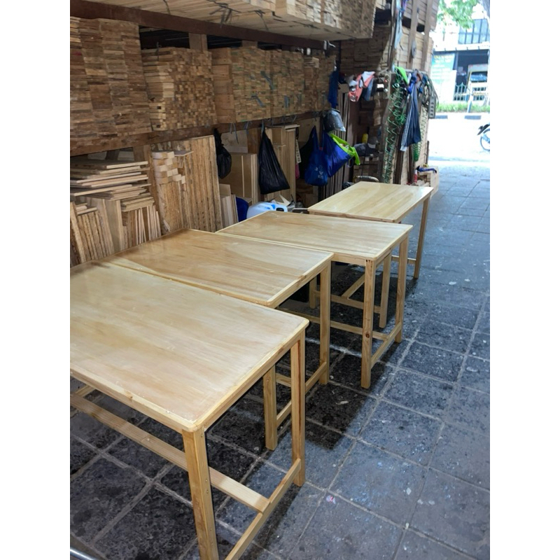 TERMURAH MEJA MAKAN JATI BELANDA UKURAN 100X60X75