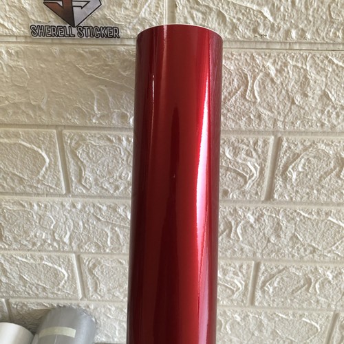Skotlet Merah Metalik Scotlet Candy Stiker Paint Sticker Meteran Decal Roll Sepeda Motor Matic Mobil