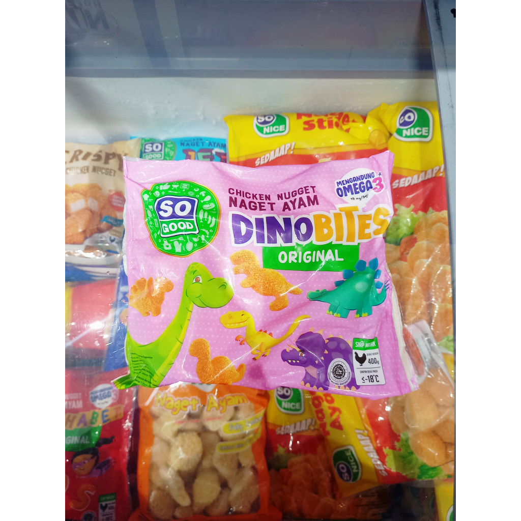 

Frozenfood SO GOOD Nugget Ayam Dinobites Original 400gr